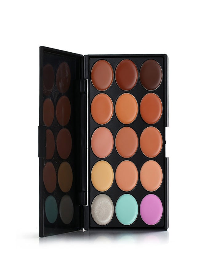 popfeel 15 Colors Concealer Palette Foundation Face Cream Makeup Face Concealer Powder Long Lasting Cosmetics - Image 2