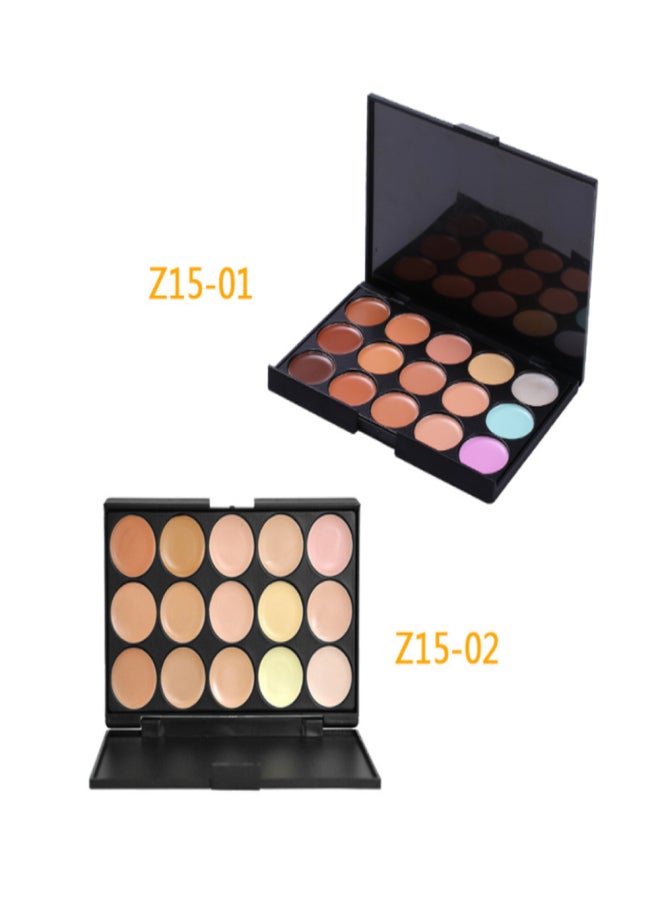 popfeel 15 Colors Concealer Palette Foundation Face Cream Makeup Face Concealer Powder Long Lasting Cosmetics - Image 4