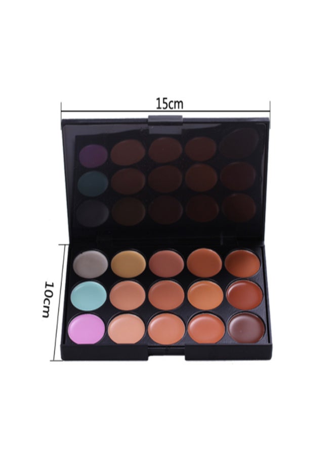 popfeel 15 Colors Concealer Palette Foundation Face Cream Makeup Face Concealer Powder Long Lasting Cosmetics - Image 3