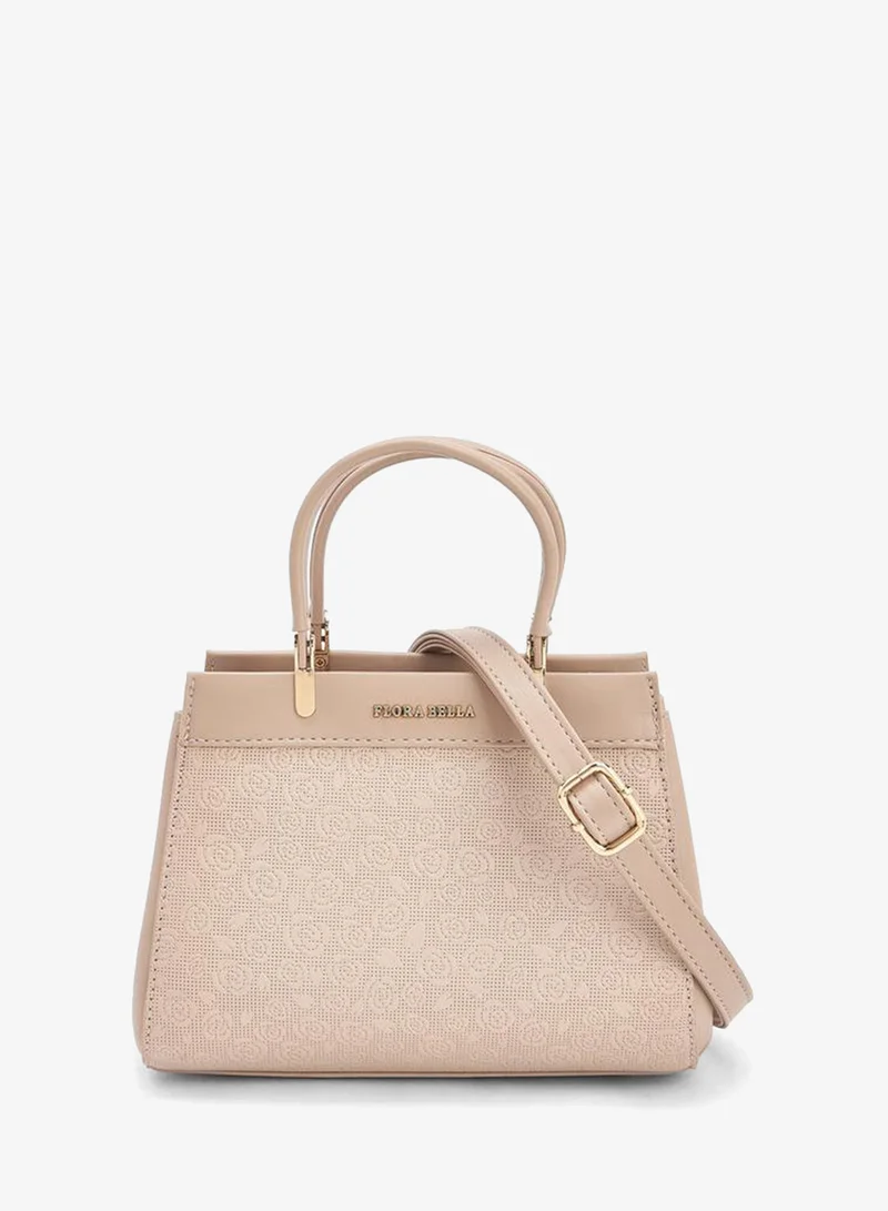 Flora Bella Logo Embossed Tote Bag with Detachable Strap