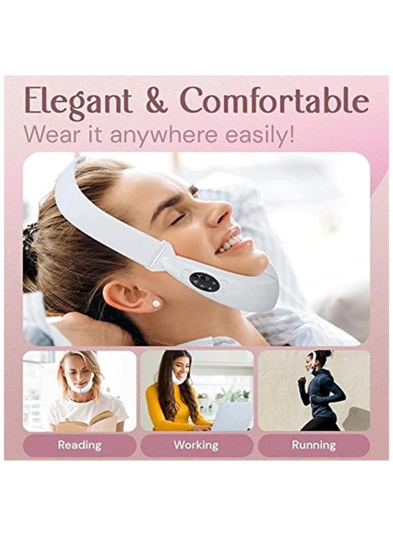 عام جهاز مساج وتشكيل الوجه الذكي الكهربائي، مجهز بتقنية التيار الدقيق، يعمل على تقليل الذقن المزدوج، رفع الوجه، وشد الوجه، بيلت الشد الذكي للوجه الرقيقة. - Image 2