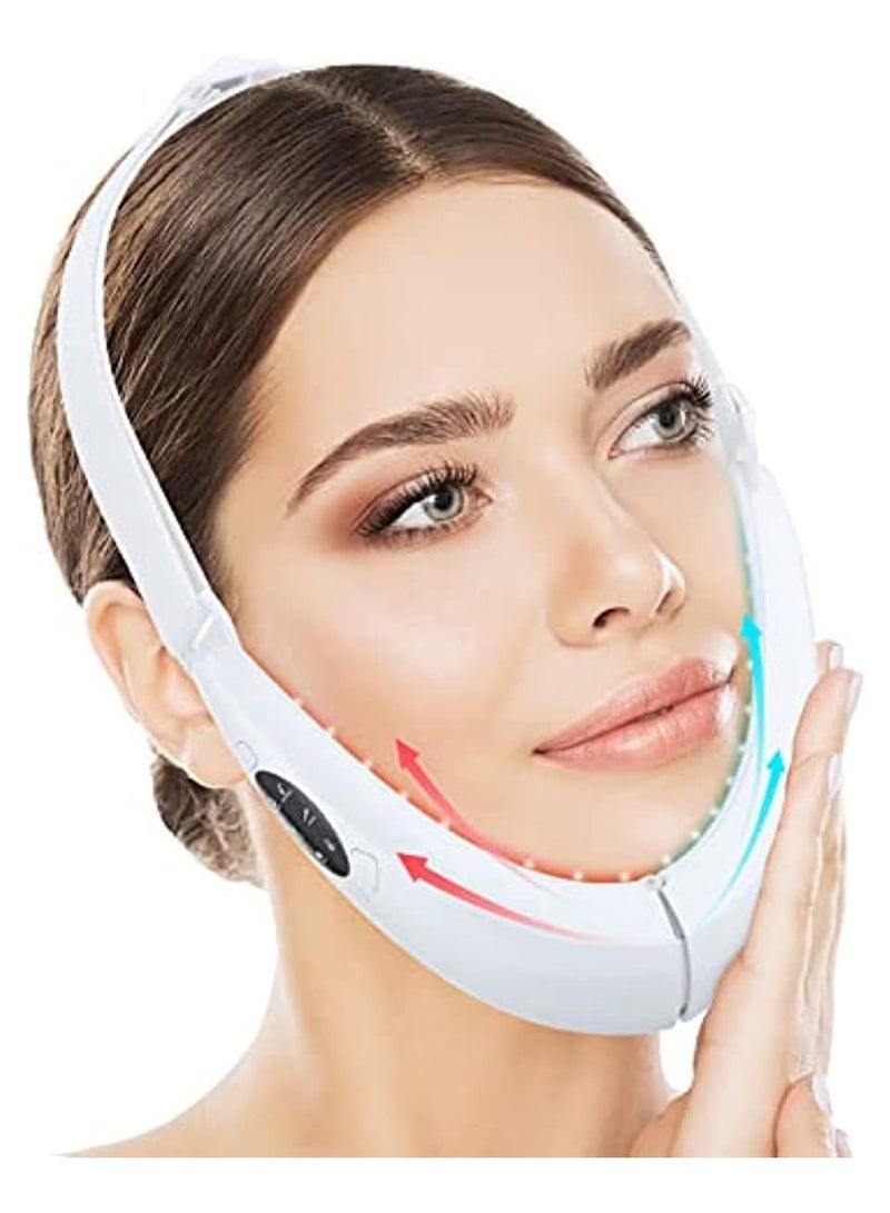 عام جهاز مساج وتشكيل الوجه الذكي الكهربائي، مجهز بتقنية التيار الدقيق، يعمل على تقليل الذقن المزدوج، رفع الوجه، وشد الوجه، بيلت الشد الذكي للوجه الرقيقة. - Image 1