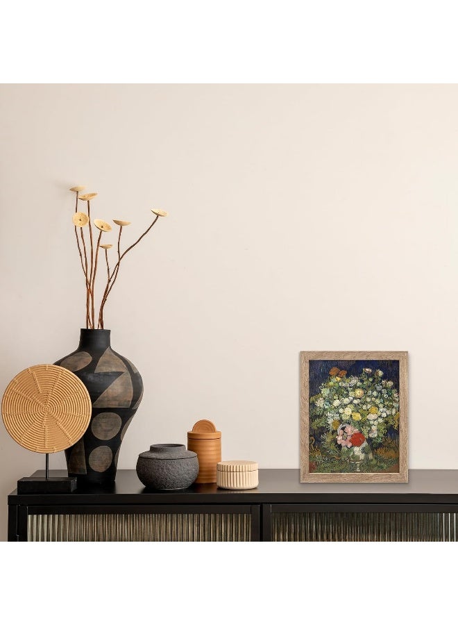 HoozGee Floral Canvas Art - Bouquet of Flowers in a Vase Vincent Van Gogh Inspired - Image 2