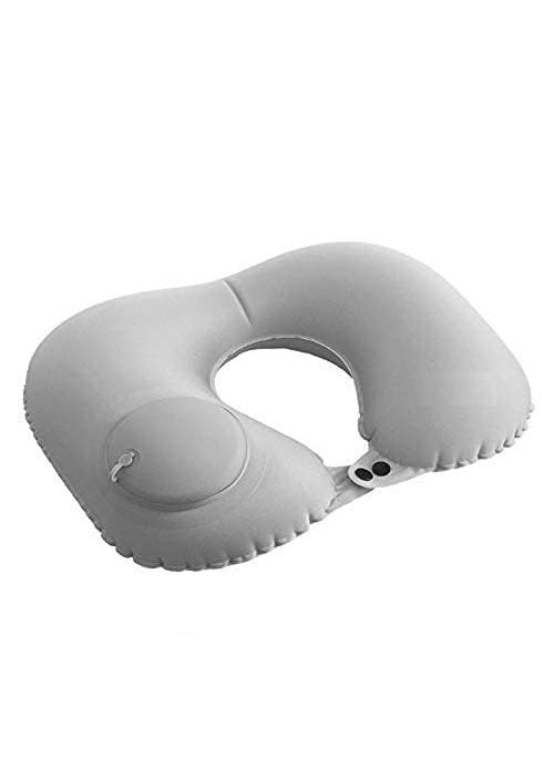 Ekdant Ekdant Inflatable Travel Neck Pillow Air Pump Comfortable UShape Headrest Support with Compression Bag for Office Train Car Airplane Sleep Cushion  - Image 1