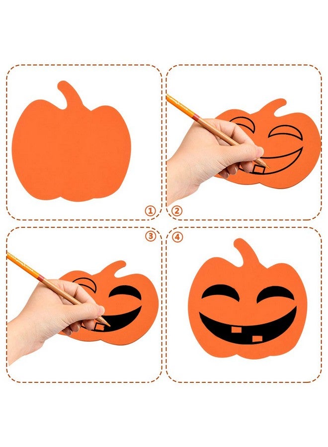 50Pcs Foam Halloween Pumpkins Halloween Crafts Kit Foam Diy Pumpkin Decorating Pumpkin Shaped Foam Large Halloween Foam Pumpkin Craft Kit For Halloween Kids Diy Crafts Party Decorations,6Inch