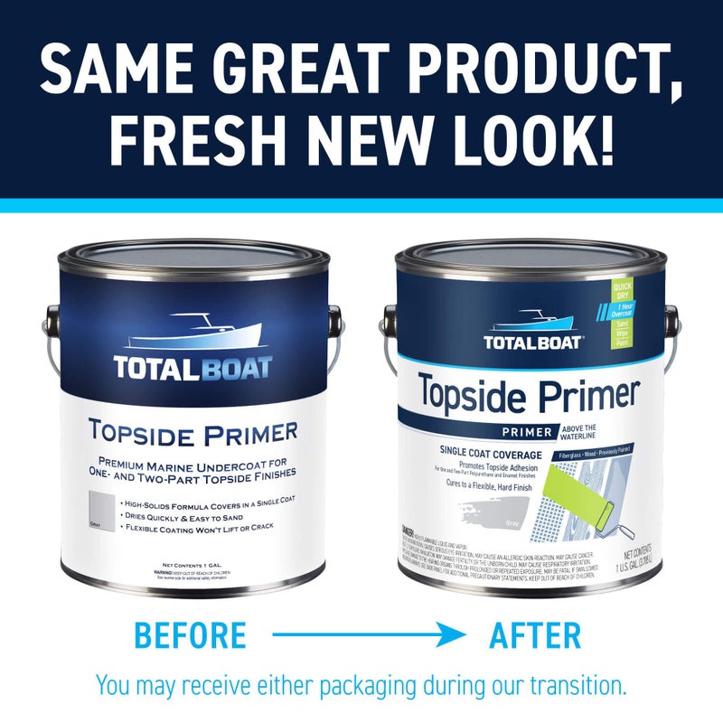 TotalBoat Marine Topside Boat Paint Primer for Fiberglass and Wood, White, 1 Quarts (Pack of 1) - Image 2