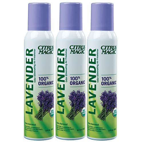 Citrus Magic Organic Natural Odor Eliminating Air Freshener Spray Lavender Eucalyptus 3Ounce Pack of 3 - Image 1