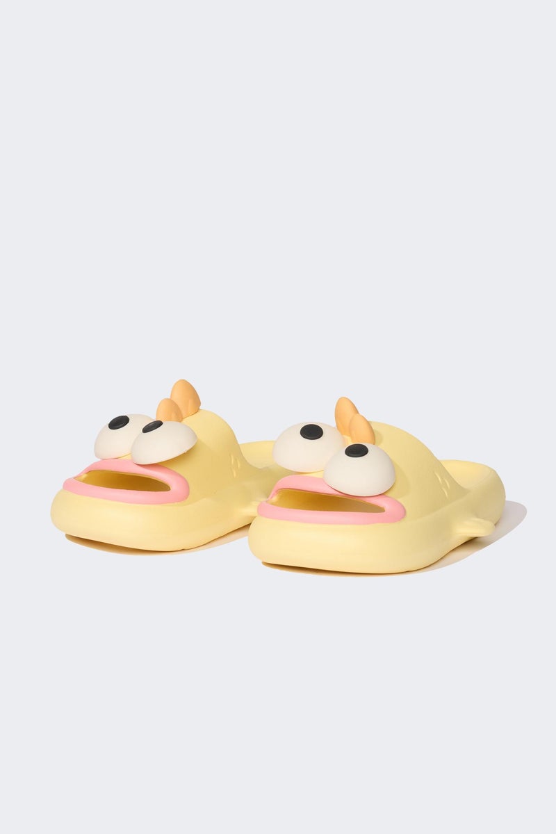 DeFacto Yellow Girl Girl Flat Sole Eva Slippers Casual - Image 2