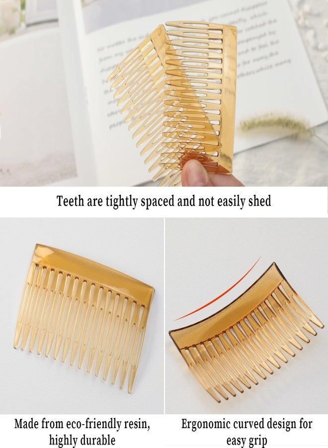 Zoolinn French Twist Hair Comb Set - 4PCS, Decorative Side Comb Clips for Women, Strong-hold Hair Accessories for Up-Do Styling, Bun Chignon, Perfect for Any Occasion - Image 2