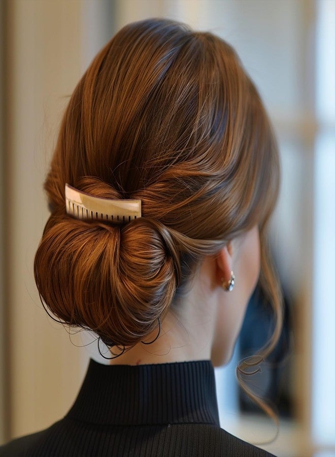 Zoolinn French Twist Hair Comb Set - 4PCS, Decorative Side Comb Clips for Women, Strong-hold Hair Accessories for Up-Do Styling, Bun Chignon, Perfect for Any Occasion - Image 5