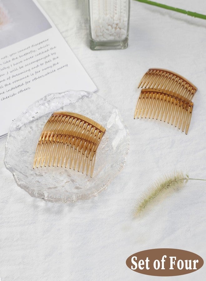 Zoolinn French Twist Hair Comb Set - 4PCS, Decorative Side Comb Clips for Women, Strong-hold Hair Accessories for Up-Do Styling, Bun Chignon, Perfect for Any Occasion - Image 3