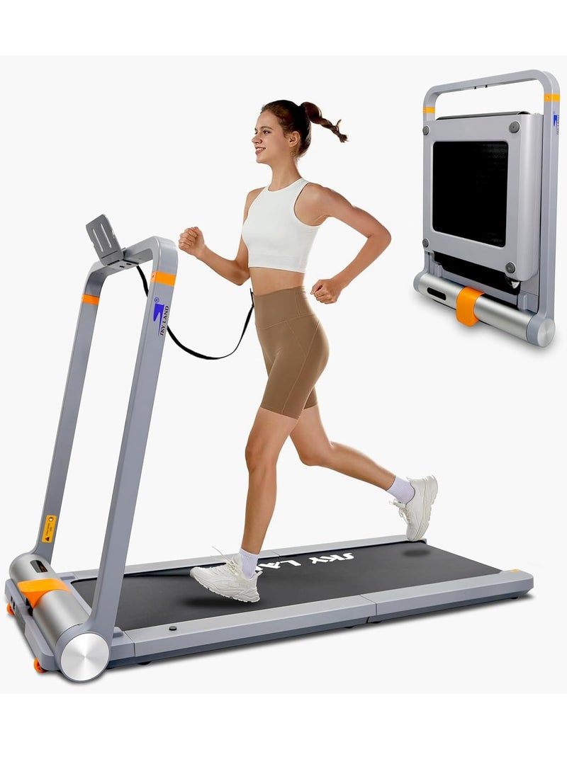 Sky Land Foldable Walking Pad Treadmill Machine|Treadmill For Home With Unique Full-Fold Tech Patent, Space Saving Design With Remote Control, Bluetooth & Device Holder  - Image 1