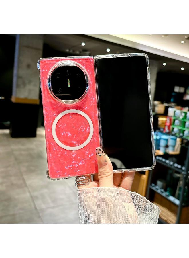 اس-توب جراب هاتف Huawei Mate X6 من MagSafe بتصميم صدفي لؤلؤي - Image 3