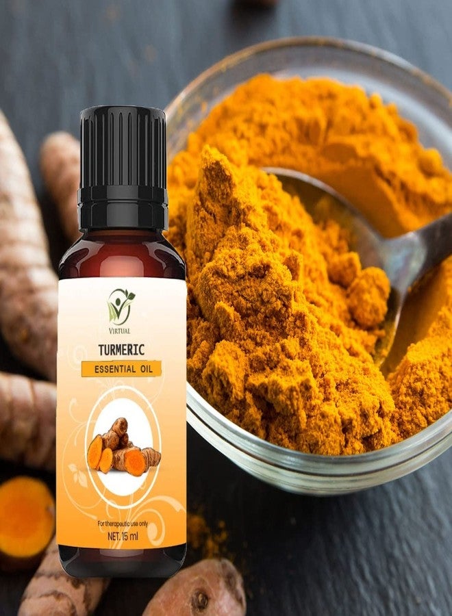 افتراضي زيت الكركم الطبيعي النقي 100% من Virtual، زيت أساسي لتفتيح البشرة، علاج حب الشباب، التصبغات، البقع الداكنة، زيت للوجه مناسب لفصل الصيف - Image 4