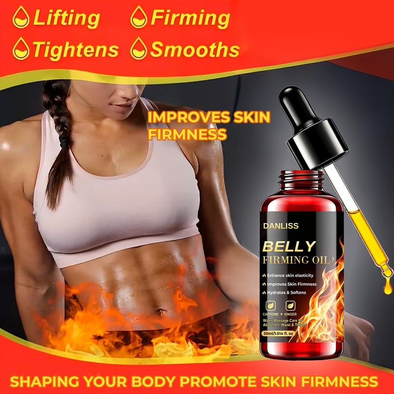 DANLISS Caffeine Ginger Abdominal Firming Massage Oil 30ml - Lifts, Moisturizes, and Warms the Waist, Abdomen, and Thighs - Image 3