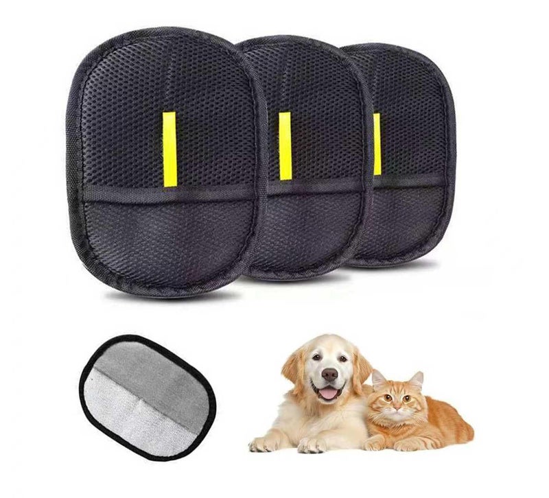 wxtylymxzdzq 3-Pack Pet Hair Remover Gloves - Remove Fur from Clothing, Furniture, Car Seats, Bedding & Upholstery - Reusable Lint Hair Remover Glove for Home, Car Interiors & Pet Owners - Image 1