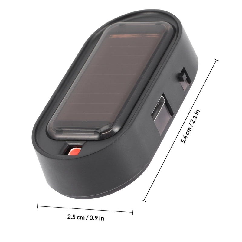 Solar Red Blue LED Flashing Car Security Warning Lamps 2Pcs - Image 3