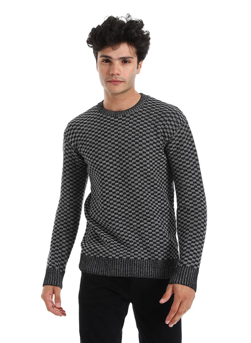 Caesar Wool Mens Pullover With Multi Design  - Image 1