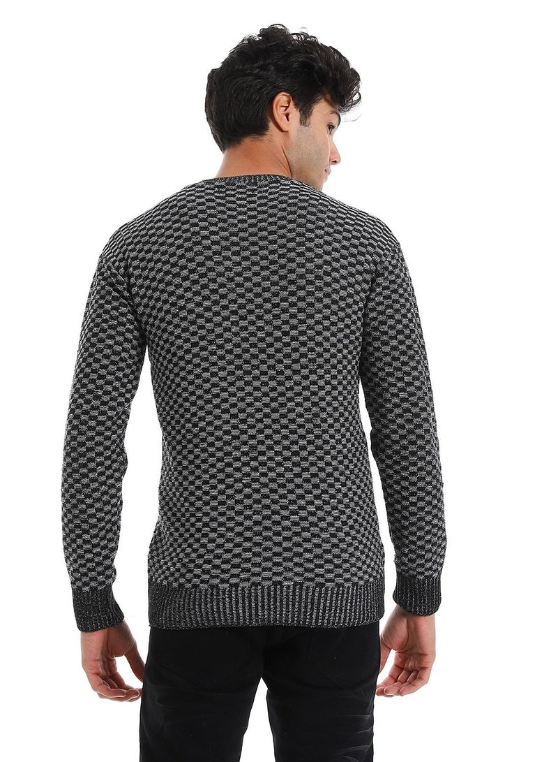 Caesar Wool Mens Pullover With Multi Design  - Image 3