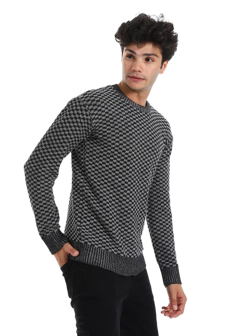 Caesar Wool Mens Pullover With Multi Design  - Image 2