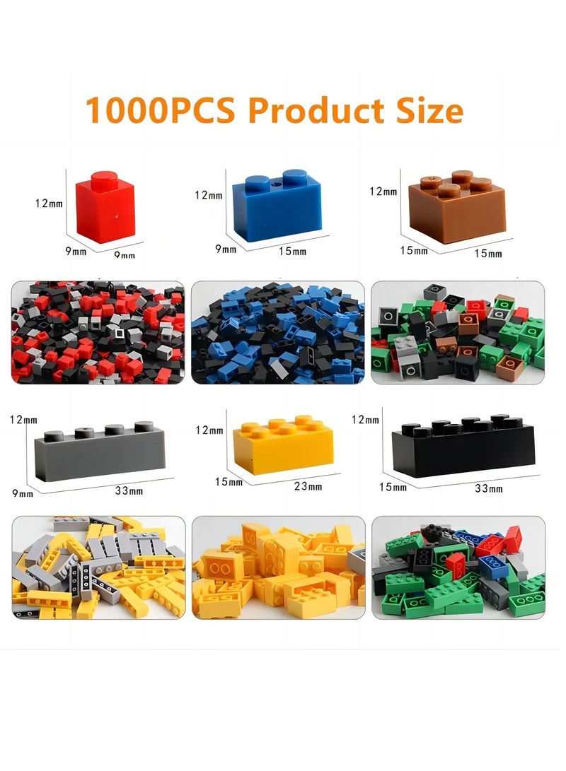 1000pcs Creative Building Blocks Set – Vibrant Multi-Colored Small Bricks, Durable ABS Material | Inspires Imagination & Creativity | Perfect DIY Toy for Kids | Ideal for Birthdays, Christmas, Thanksgiving, and Holiday Gifts - Image 5