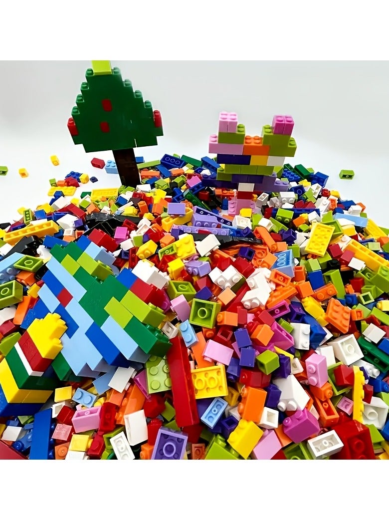 1000pcs Creative Building Blocks Set – Vibrant Multi-Colored Small Bricks, Durable ABS Material | Inspires Imagination & Creativity | Perfect DIY Toy for Kids | Ideal for Birthdays, Christmas, Thanksgiving, and Holiday Gifts  - Image 2