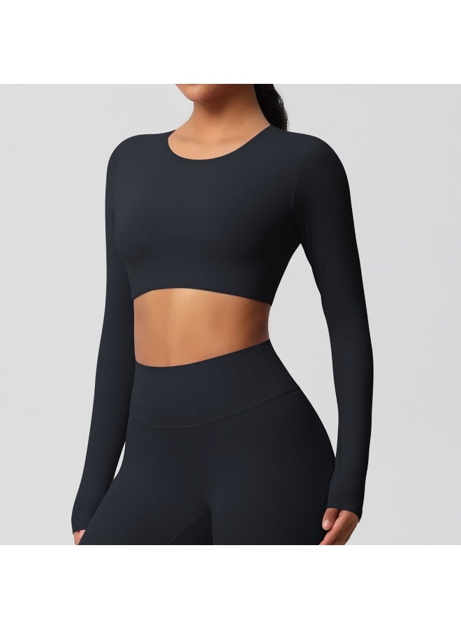 Yoga Shirts For Women Long Sleeve With Padded Fitness Running Gym Clothes Workout Dry Fit Breathable High Elastic Sports Top - Image 2