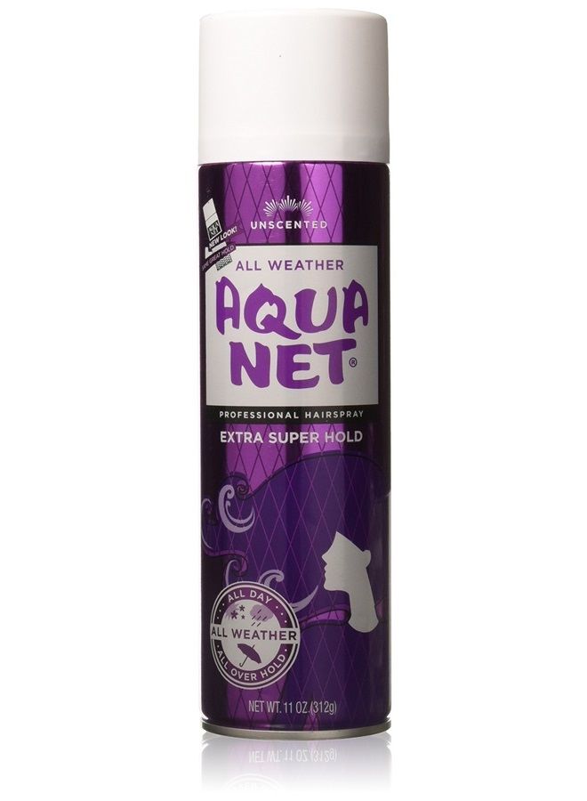 Aqua Net بخاخ شعر احترافي ثبات فائق بدون رائحة 11 أونصة (عبوة من 3) - Image 1