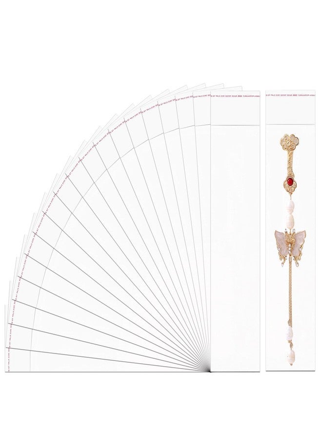 Doutop Self Adhesive Cello Bags 3x12 200pcs Long Self Stick OPP Plastic Bag Clear Self Sealing Cellophane Bags 2mil for Bakery Candies Jewelry Crafts Candles Toothbrush Utensils Straw Tie - Image 5