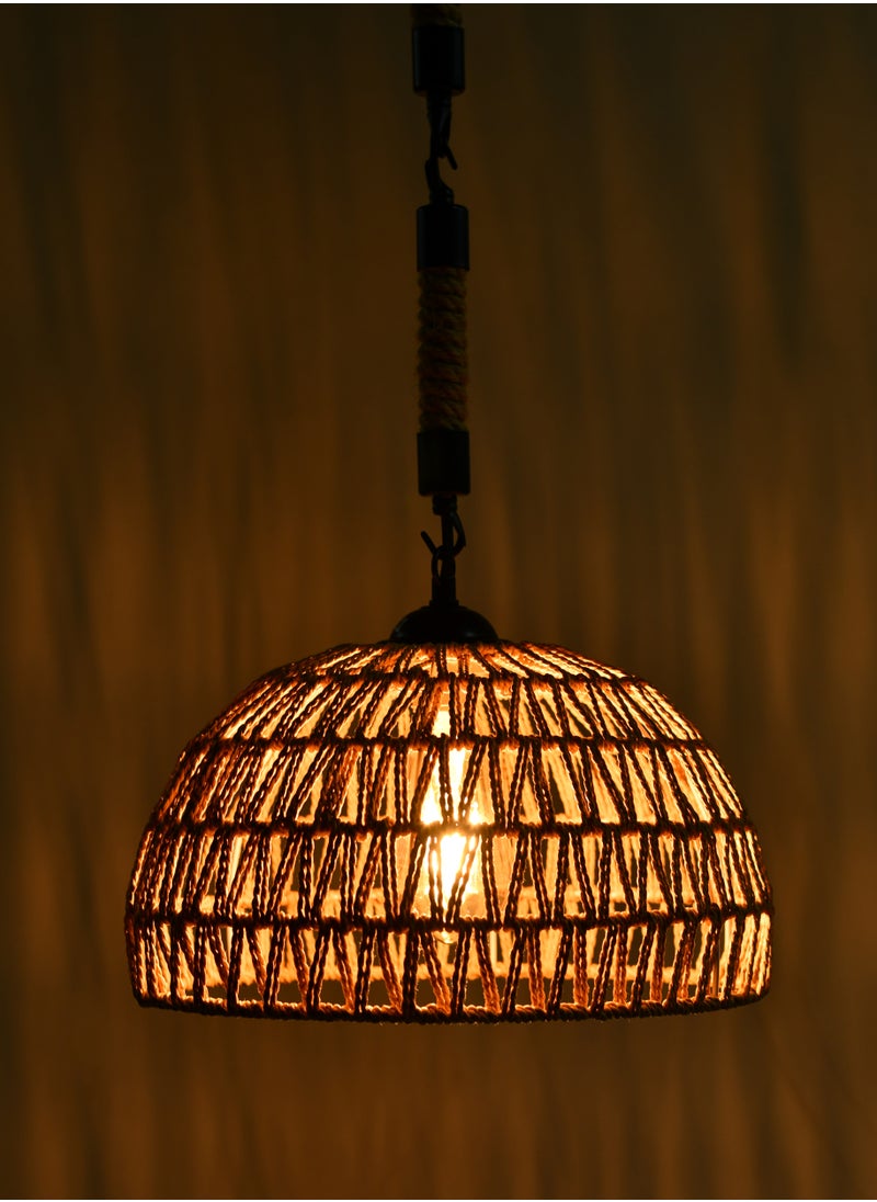 Happy Light A classic triple chandelier made of bamboo and strong Beige  - Image 1