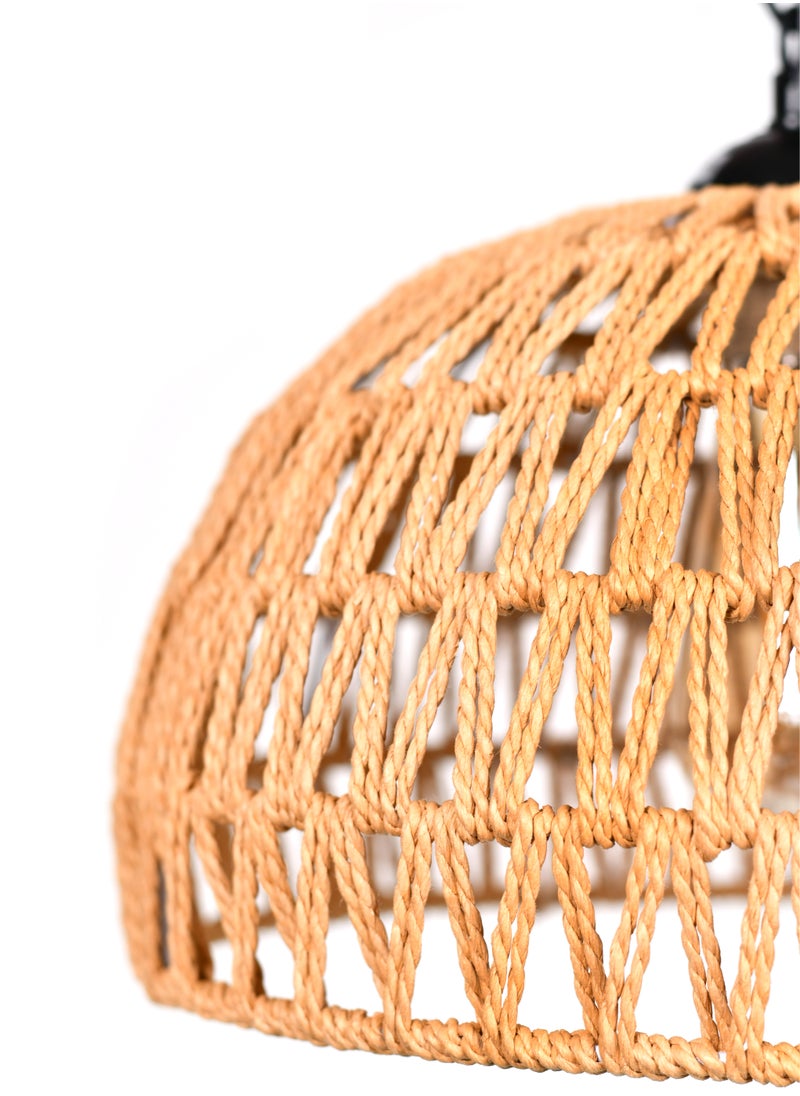 Happy Light A classic triple chandelier made of bamboo and strong Beige  - Image 3