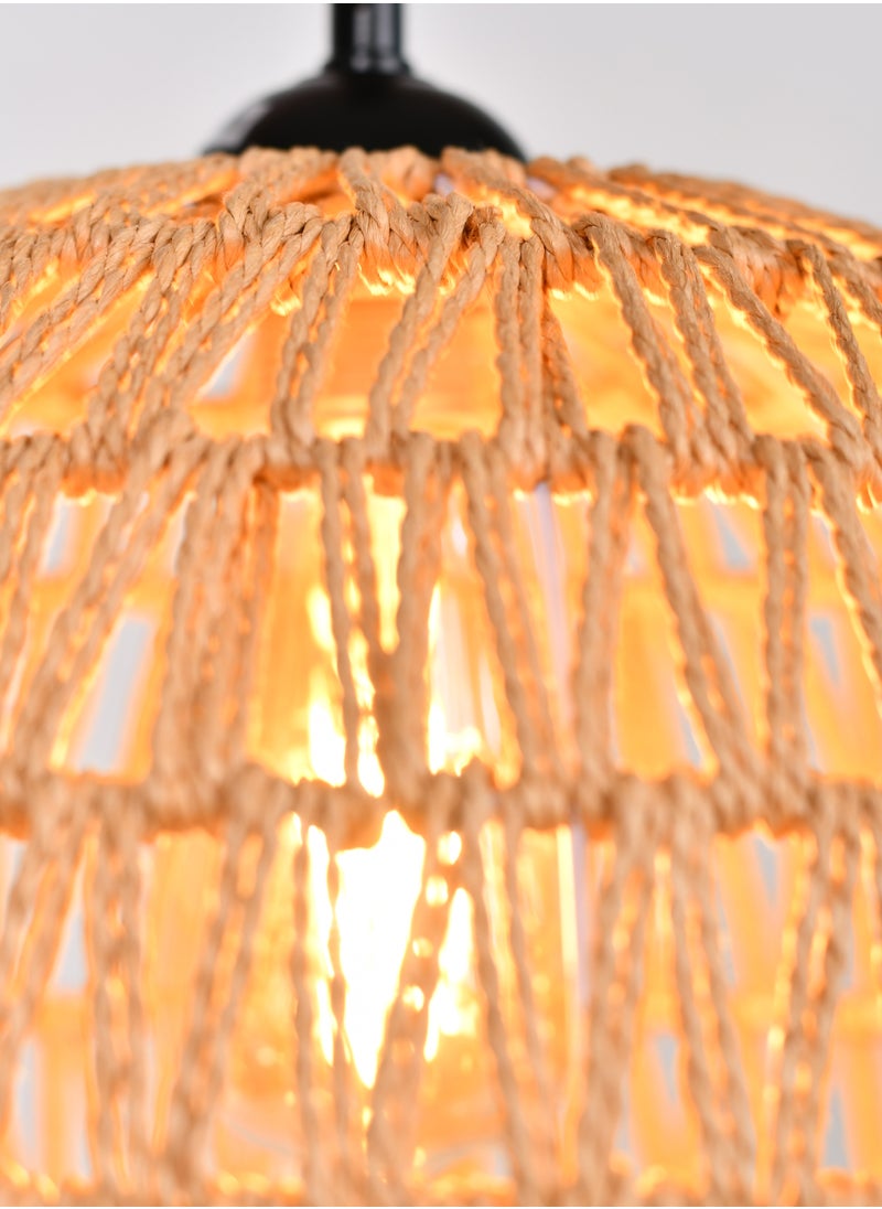 Happy Light A classic triple chandelier made of bamboo and strong Beige  - Image 4