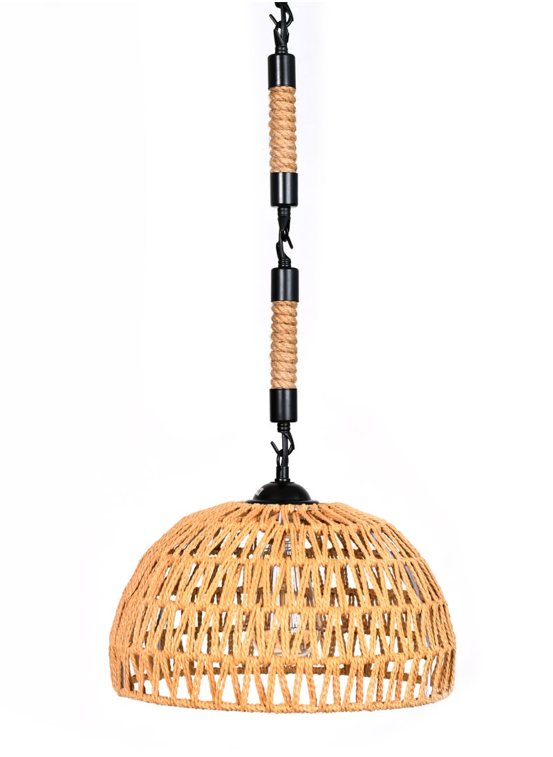 Happy Light A classic triple chandelier made of bamboo and strong Beige  - Image 2