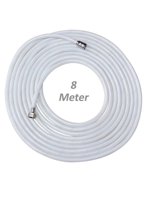 Shattaf Shower Hose Pipe with Metal connector, High Pressure Anti-twist PVC Explosion-Proof Encryption Bidet Hose (8 Meter)