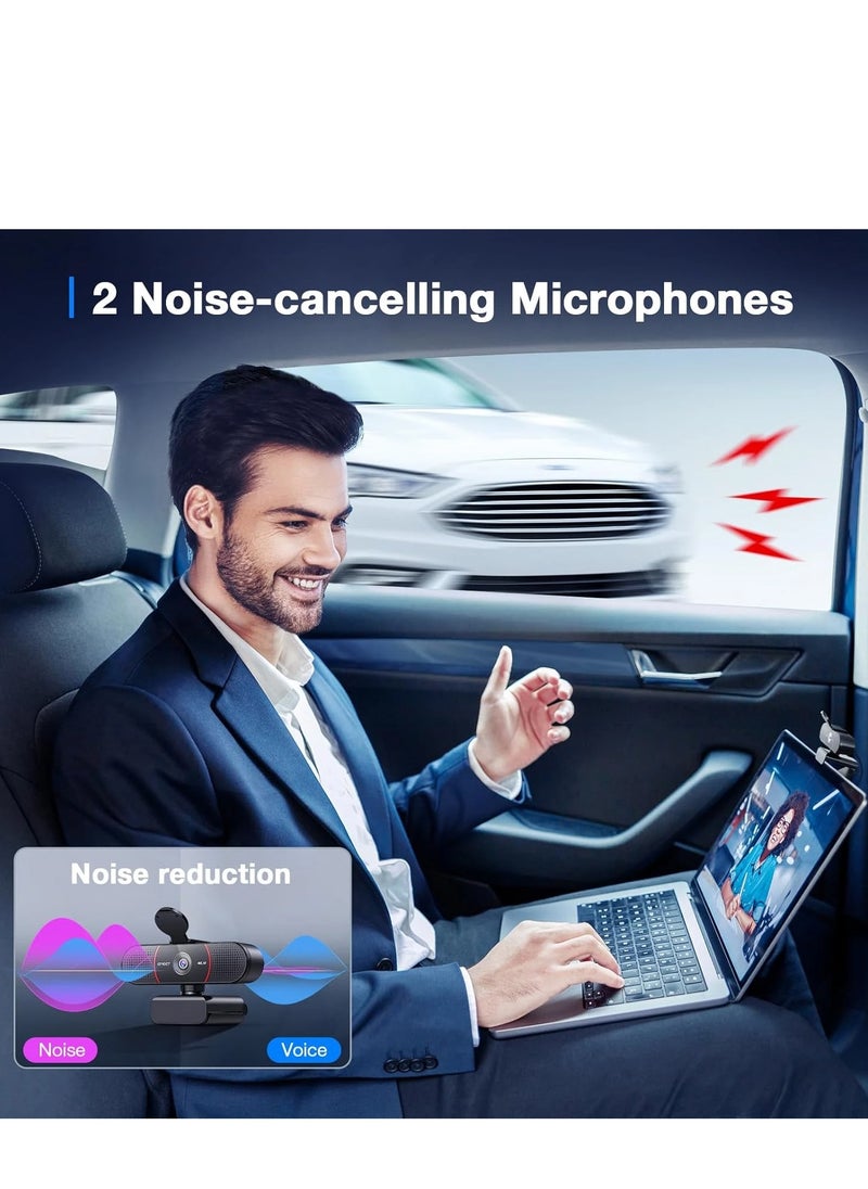 eMeet C960 4K Webcam for PC, 4K UHD Sony Sensor, PDAF Auto Focus, Dual AI Noise-Cancelling Mics, Auto Light Correction, 73° FOV, Plug&Play Webcam w/Privacy Cover, Works w/Zoom/Teams/Skype/Google Meet  - Image 2