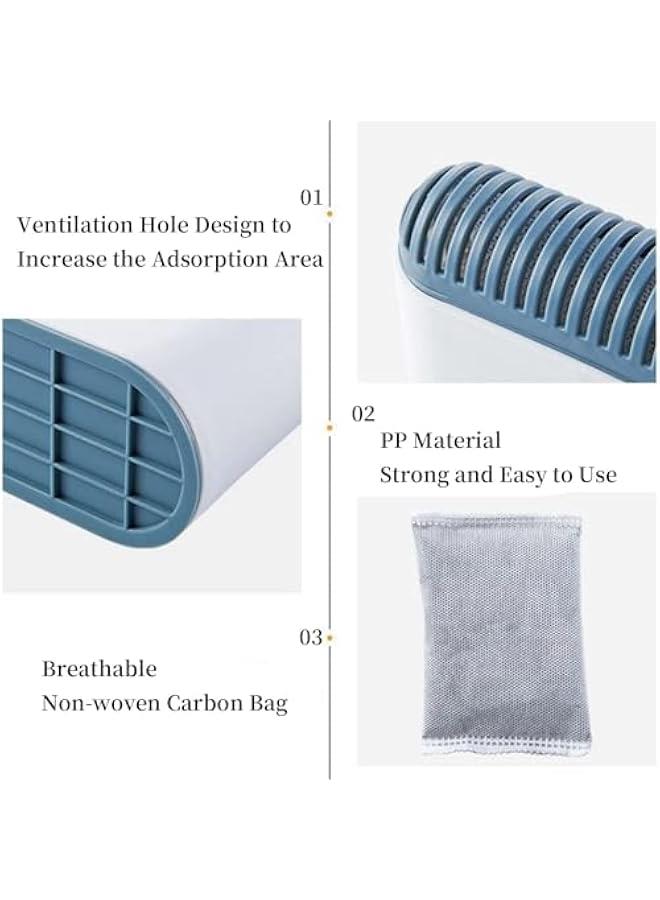 ميكسد 2pcs Refrigerator Deodorizer,Air Purifying Bag,Bamboo Activated Charcoal Fridge Deodorizer,Odour Eliminator,Fridge and Freezer Odor Eliminator,for Closet Shoes Kitchens Basements - Image 3