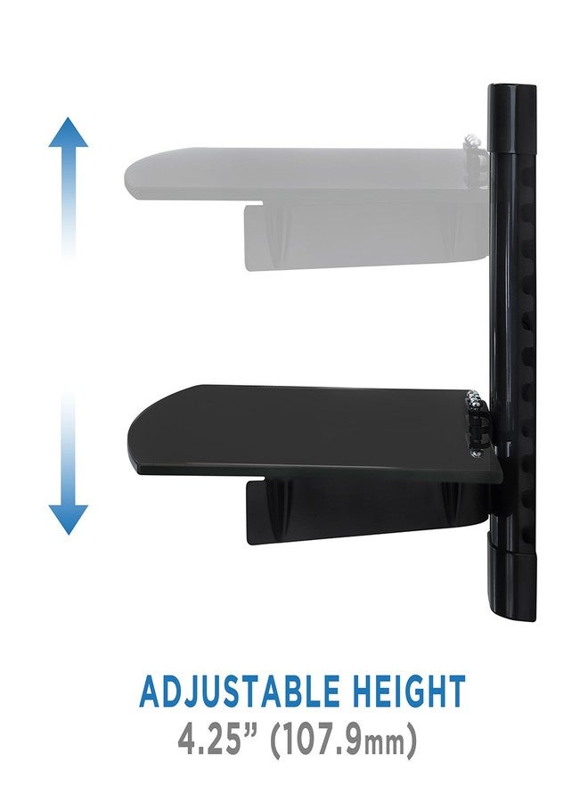 Mount-It! Floating Wall Mounted Shelf Bracket Stand for AV Receiver, Component, Cable Box, Playstation4, Xbox1, Blue Ray DVD Player, Projector, 17.6 lbs Capacity, Single Shelf, Adjustable Height - Image 5