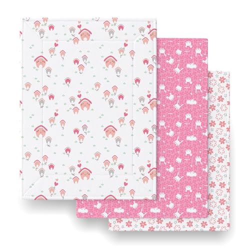 TIDY SLEEP Waterproof Diaper Changing Mat for Newborn Baby | Soft Cotton Top, Foam Cushion & Waterproof TPU Backing | Bed Protector Dry Sheet | Anti-Slip, Machine Washable | 65 x 45 cm - Image 1