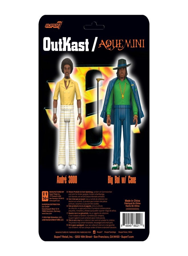 Super7 Outkast Aquemini Big Boi and André 3000 - (2 Pack) 3.75" Outkast Action Figures with Accessories Hip Hop Collectibles and Retro Toys - Image 3