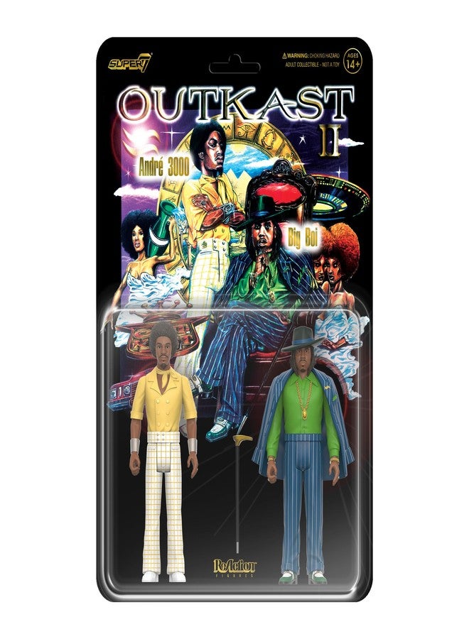 Super7 Outkast Aquemini Big Boi and André 3000 - (2 Pack) 3.75" Outkast Action Figures with Accessories Hip Hop Collectibles and Retro Toys - Image 1