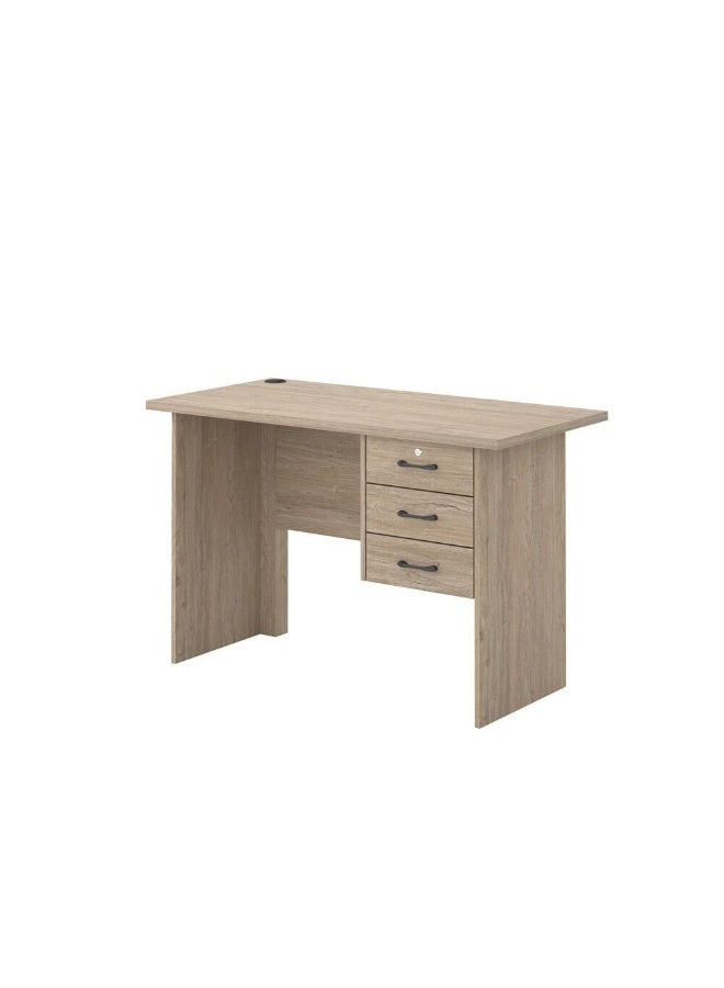 DANUBE HOME Fortney Office Desk with 3 Drawers - Durable Engineered Wood, Ideal for Home Office or Workspace - Size: L120xW60xH75.5cm | Office Furniture