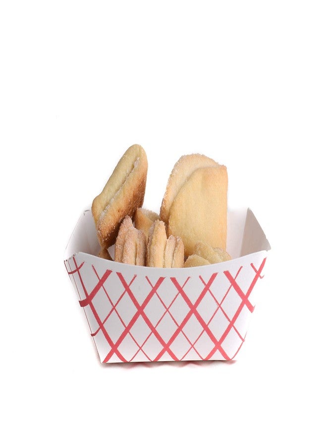 EcoQuality 100ct Disposable Paper Food Tray (1/4 LB) - Red Check Food Tray, USA MADE, Recyclable, Biodegradable, Compostable, Great for Picnics, Carnivals, Party, Camping, BBQ, Restaurants, Fries (0.25lb) - Image 4