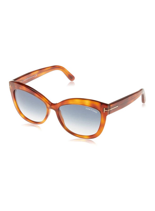 توم فورد نظارة شمسية نسائية بتصميم عين القطة من توم فورد بعدسات زرقاء - FT0524 53W 56 مم - Image 1