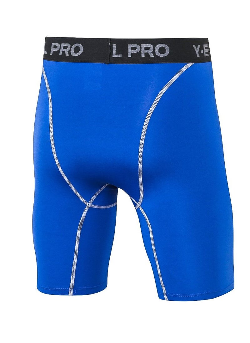 Loquat Men Quick Dry Breathable Elastic Shorts Blue  - Image 2