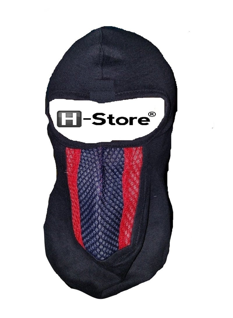 H-Store Ninja Full Black With Red&Black Filter Bike Riders Anti Pollution Dust Sun Protecion Full Face Cover Mask BIKE RIDERS (Black) - Image 3