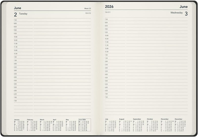 Collins - Legacy - 2026 12 Month Calendar Year Planner, Day-To-Page with 1/2 Hourly Appointments Diary, A5 Hard Cover - Mint (CL51.61-26) - Image 4