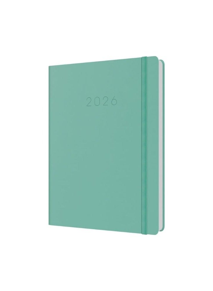 Collins - Legacy - 2026 12 Month Calendar Year Planner, Day-To-Page with 1/2 Hourly Appointments Diary, A5 Hard Cover - Mint (CL51.61-26) - Image 1