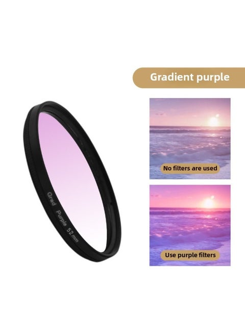 Luxury Leather Filter Shell For Apple For Iphone 15 Pro Max Photography Lens Package Cpl Filter Lightweight Elegant Style Compatible With 24731020116-Color:Gradient Purple [52mm]]