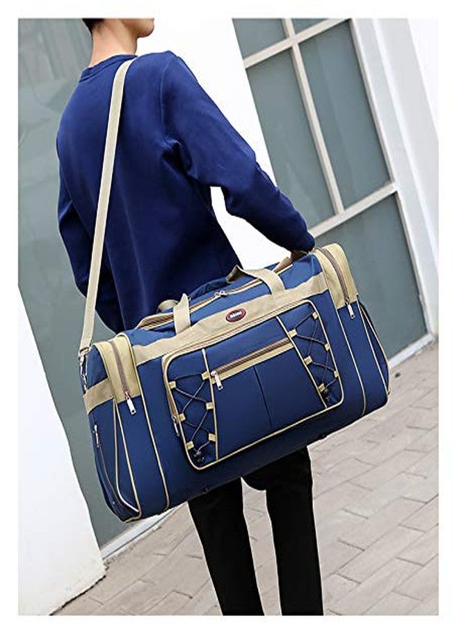 AULUDA Travel Duffle Bags for Men 26" Weekender Over Night Carry On Bag Lightweight Extra Large Oxford Duffel Gym Sturdy Luggage Water-proof foldable Holdall, Blue, 26" x 14" x 12.4", Travel - Image 3