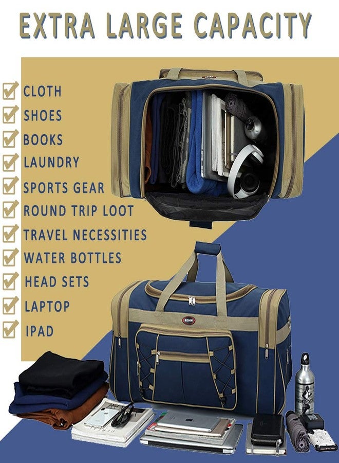 AULUDA Travel Duffle Bags for Men 26" Weekender Over Night Carry On Bag Lightweight Extra Large Oxford Duffel Gym Sturdy Luggage Water-proof foldable Holdall, Blue, 26" x 14" x 12.4", Travel - Image 5